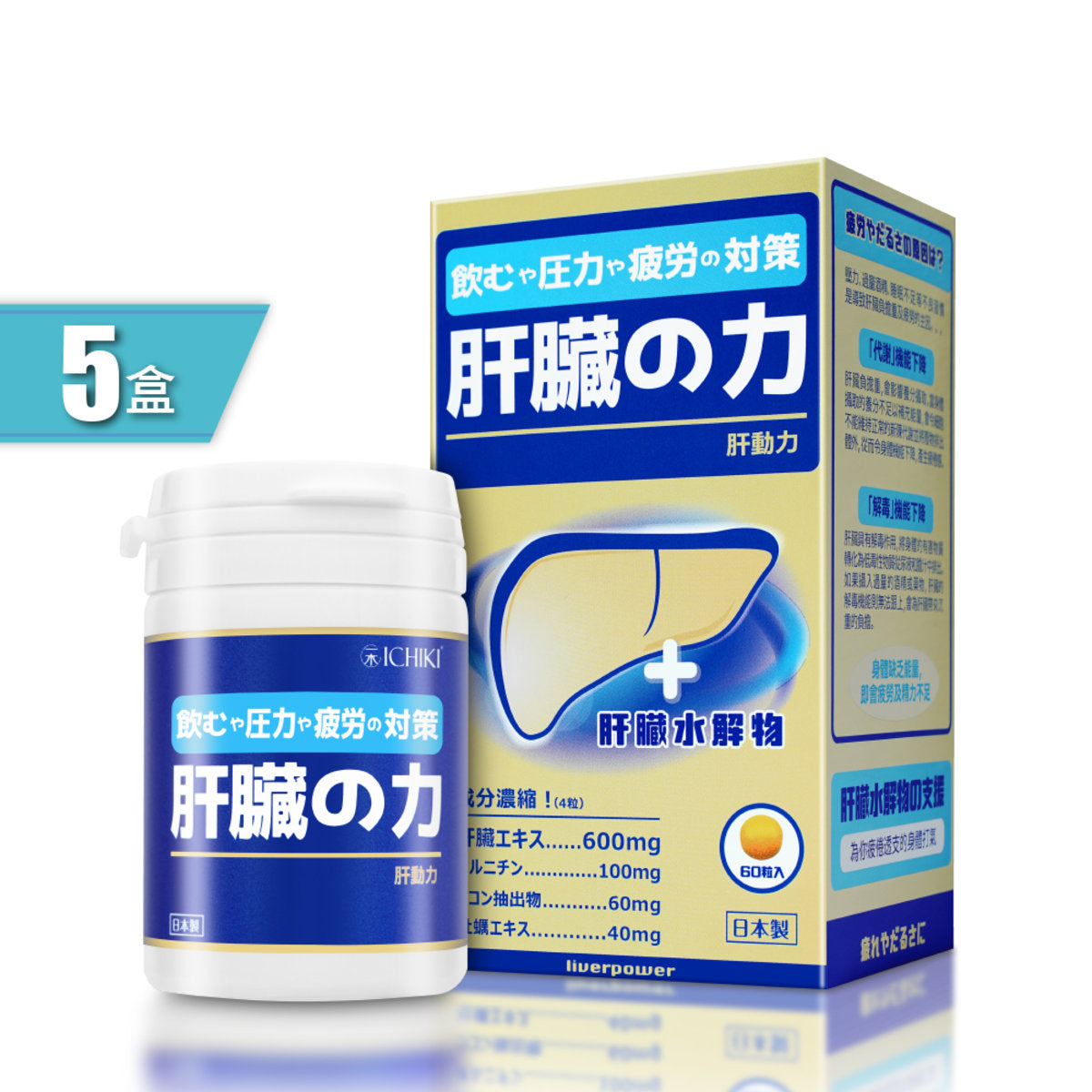 一木研究所  ICHIKI® 肝動力 x 5盒 | 活化肝臟 | 肝臟排毒 (此日期前最佳:2027年04月01日)