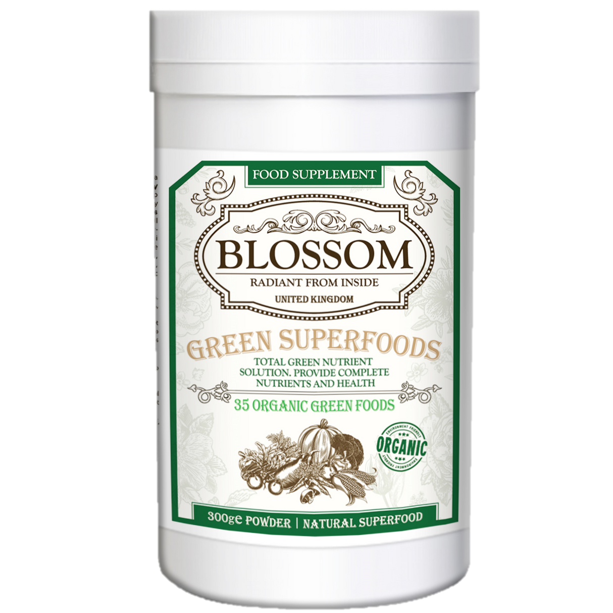 Blossom Green Superfoods 300g | 英國Blossom Green Superfoods綠色超級食物 (300g)